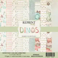 Forudbestilling: Reprint - Dinos 8x8 Inch Paper Pack