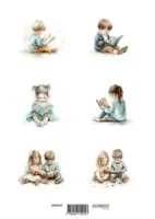Reprint Klippeark - Children Reading
