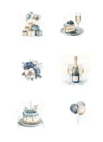 Forudbestilling: Reprint Klippeark - Birthday blue