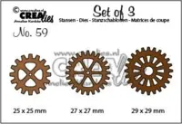 Crealies Dies Set Of 3 - Gears