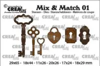 Crealies Dies Mix & match 01 - Keys