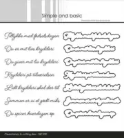 Simple and Basic Clearstamp & die SBC220 - Danske tekster (bestilling)