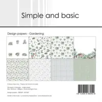 Simple and Basic Design Paper SBP569 - Gardening 15x15cm (bestilling)