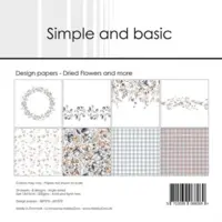 Simple and Basic Design Paper SBP570 - Dried Flowers and more 15x15cm (bestilling)