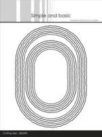 Simple and Basic die SBD692 - A6/A7 - Ovals old paper (bestilling)