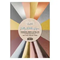 Card Deco - Pretty metallic paper A4 - 32 ark
