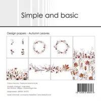 Simple and Basic Design Paper SBP573 - Autumn Leaves 15x15cm (bestilling)