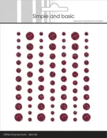 Simple and Basic Enamel Dots SBA106 - Glitter Wine Red