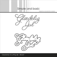 Simple and Basic Clearstamp & die SBC221 - Glædelig Jul (bestilling)