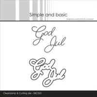 Simple and Basic Clearstamp & die SBC222 - God Jul (bestilling)