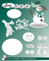 By Lene dies BLD1885 - Happy Snowman