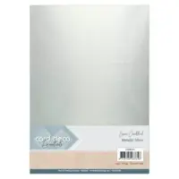 Card Deco Essentials - Linen Cardstock - A4 - Metallic Silver