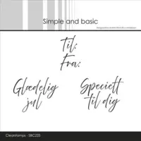 Simple and basic stempel SBC225 - Til - Fra